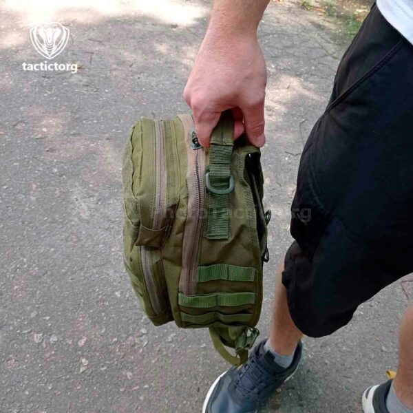 Тактический однолямочный рюкзак барсетка сумка слинг Tactical с системой molle на 9 л Olive (ta9-olive)