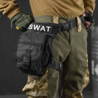 Тактична сумка на стегно Swat Tactical Black поясна сумка (300-black)