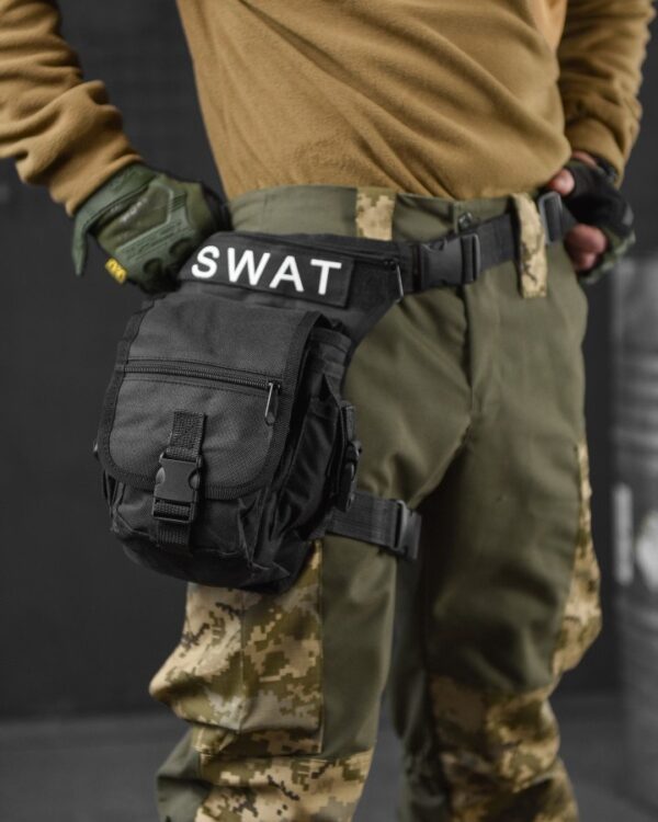 Тактична сумка на стегно Swat Tactical Black поясна сумка (300-black)