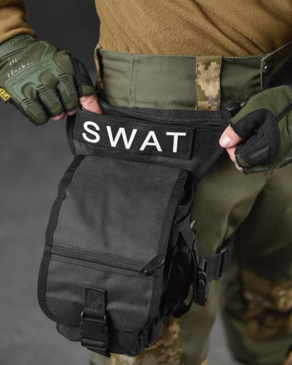 Тактична сумка на стегно Swat Tactical Black поясна сумка (300-black)