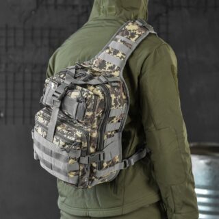 Тактичний рюкзак однолямковий Tactical на 15 л Pixel із системою molle (ta15-pixel)