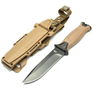 Тактичний ніж Gerber Strongarm Fixed Fine Edge Brown мисливський ніж пластикові піхви (GER-473-brown)