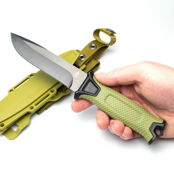 Тактичний ніж Gerber Strongarm Fixed Fine Edge Olive мисливський ніж пластикові піхви (GER-473-olive)