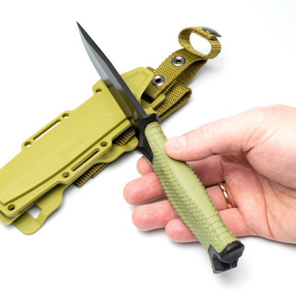 Тактичний ніж Gerber Strongarm Fixed Fine Edge Olive мисливський ніж пластикові піхви (GER-473-olive)