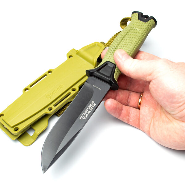 Тактичний ніж Gerber Strongarm Fixed Fine Edge Olive мисливський ніж пластикові піхви (GER-473-olive)