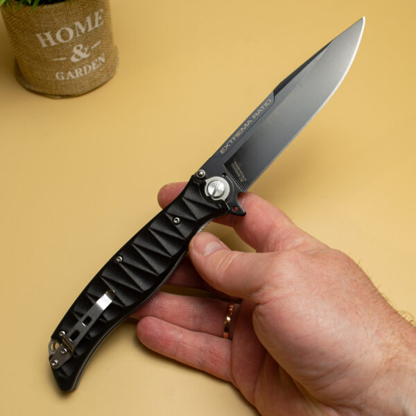 Складний ніж Outdoor Drop Point із клинком зі сталі D2 та накладками пластик (2378)