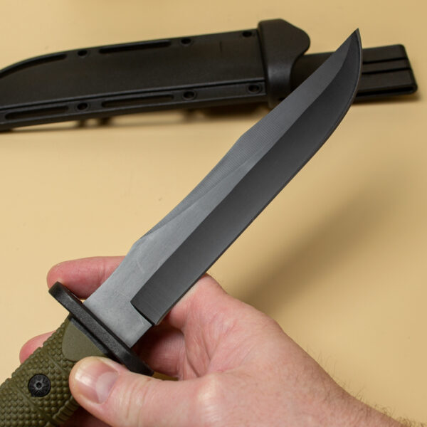 Тактичний ніж Fixed 2158B Clip Point Green мисливський ніж в пластикових піхвах