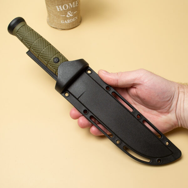 Тактичний ніж Fixed 2158B Clip Point Green мисливський ніж в пластикових піхвах