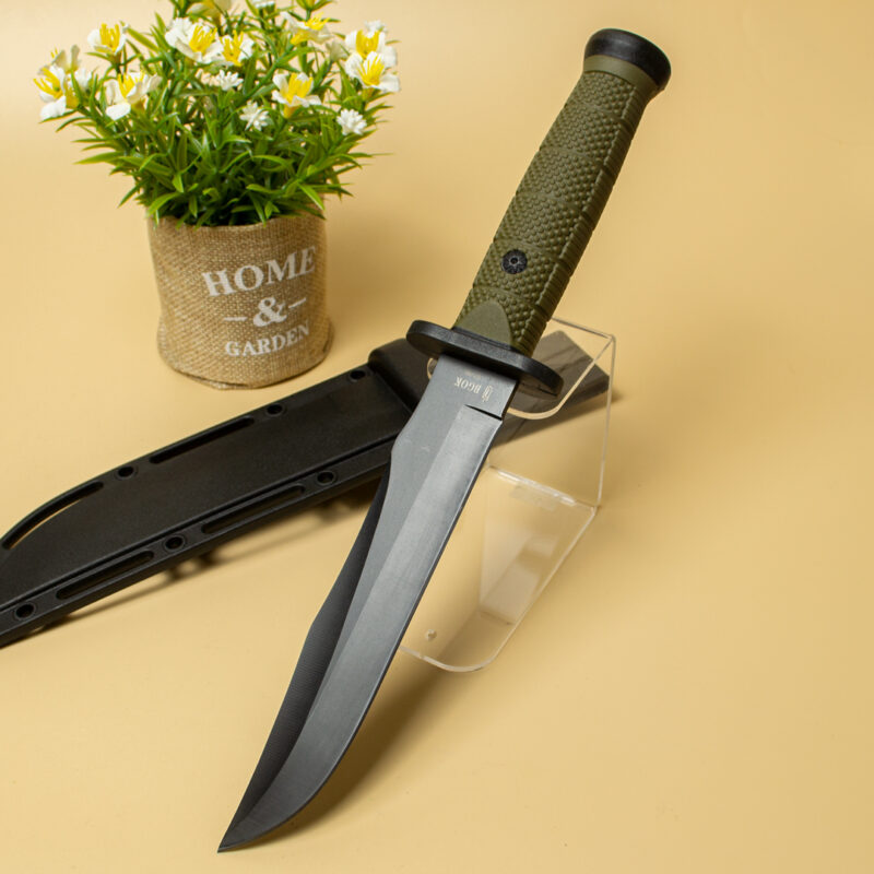 Тактичний ніж Fixed 2158B Clip Point Green мисливський ніж в пластикових піхвах