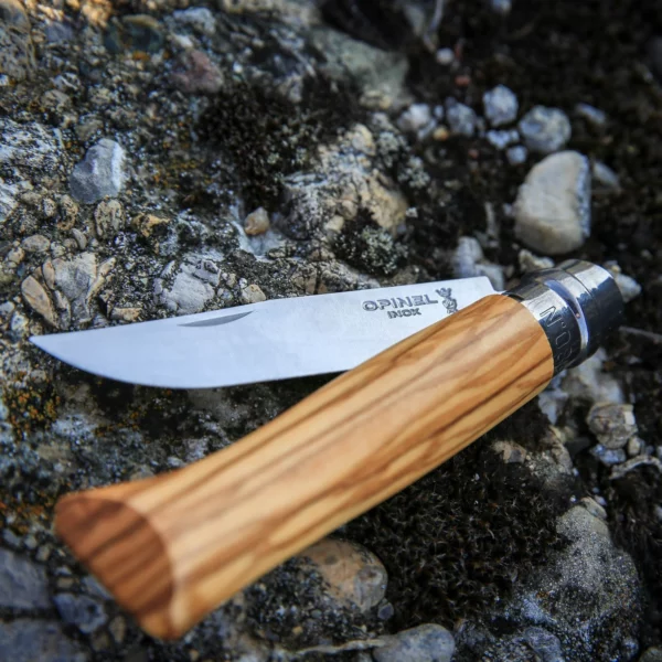 Складний ніж Opinel No.08 Slim Olive opak + etui,чохол, подарункова упаковка (001004) - Зображення 5