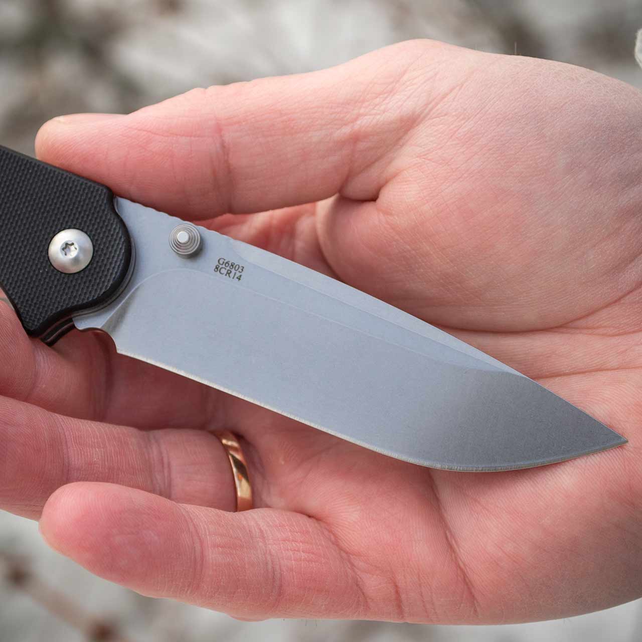 Ніж складний Ganzo G6803-BK Чорний зі сталі 8CR14