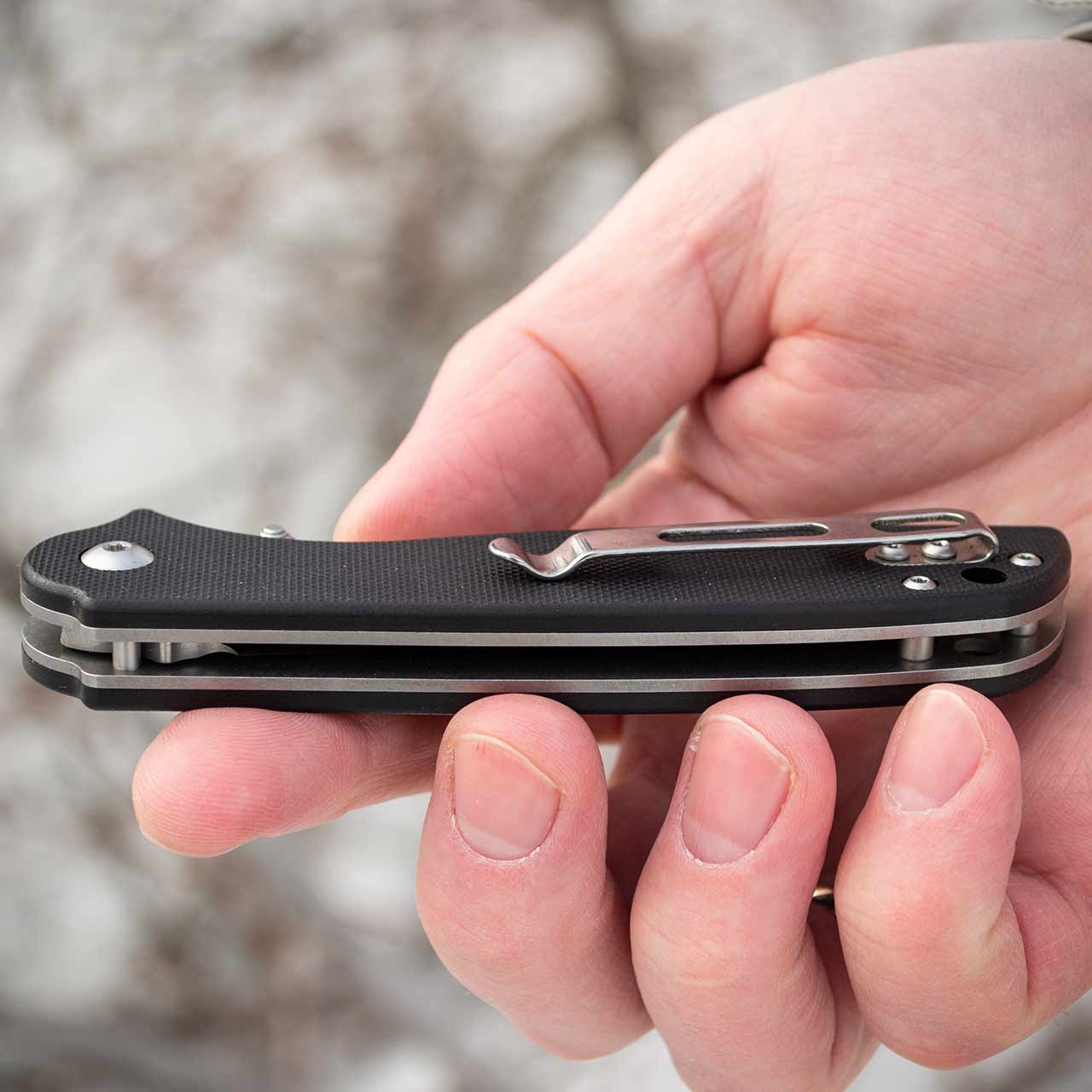 Ніж складний Ganzo G6803-BK Чорний зі сталі 8CR14