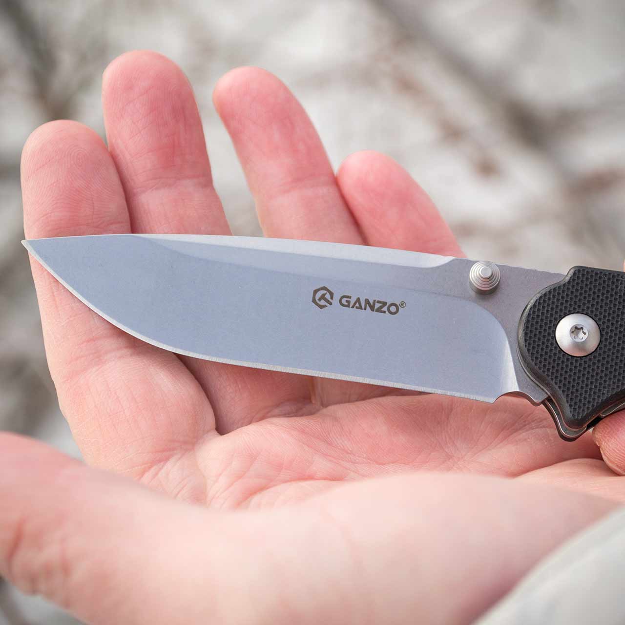 Ніж складний Ganzo G6803-BK Чорний зі сталі 8CR14