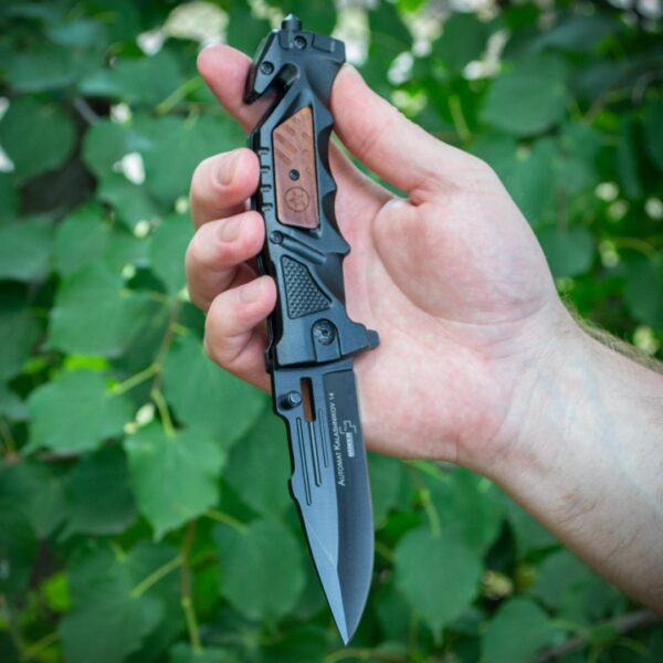 Складний ніж Boker Plus AK-14 із клинком зі сталі 440C та накладками дерево