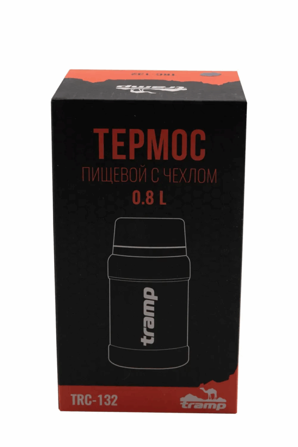 Термос харчовий Tramp 0.8 л оливковий з чохлом TRC-132-olive