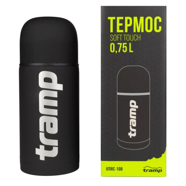 Термос питний Tramp Soft Touch 0,75 л чорний TRC-108 black