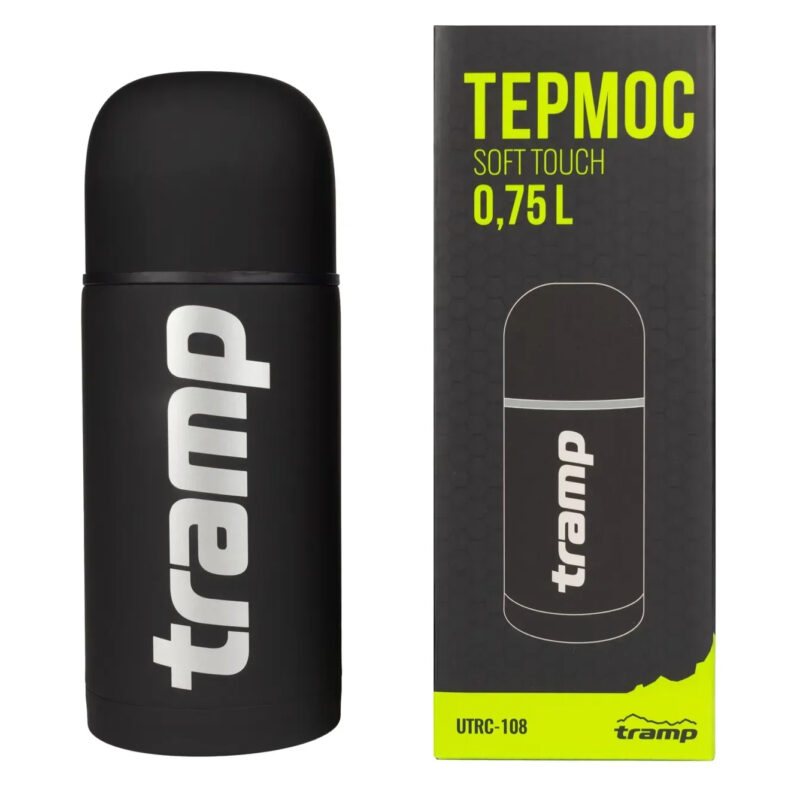 Термос питний Tramp Soft Touch 0,75 л чорний TRC-108 black
