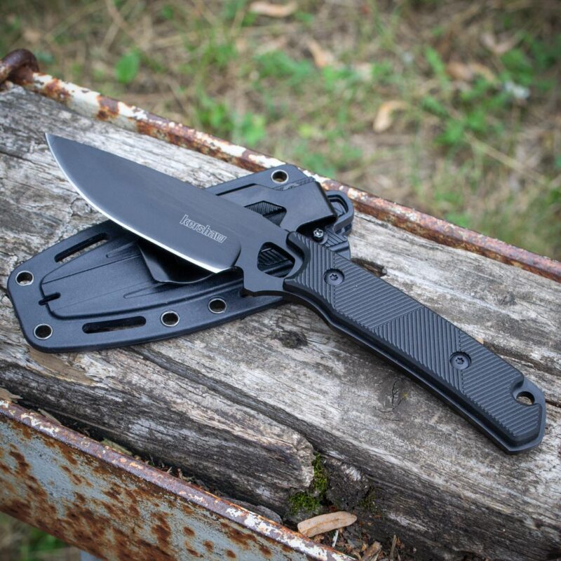 Туристичний ніж Kershaw Steppe 2048 Чорний — сталь D2, чохол з пластику