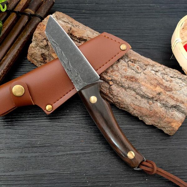 Мисливський ніж Sonmelony Sheepsfoot 20 см — фултанг, кований клинок, дерев’яна рукоять (OF20-003)