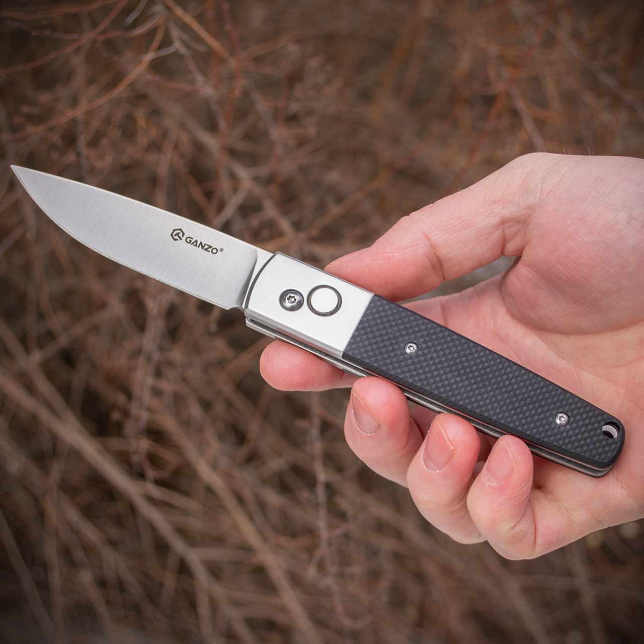 Ніж складний Ganzo G7211-BK — сталь 440C, рукоять G10 чорна