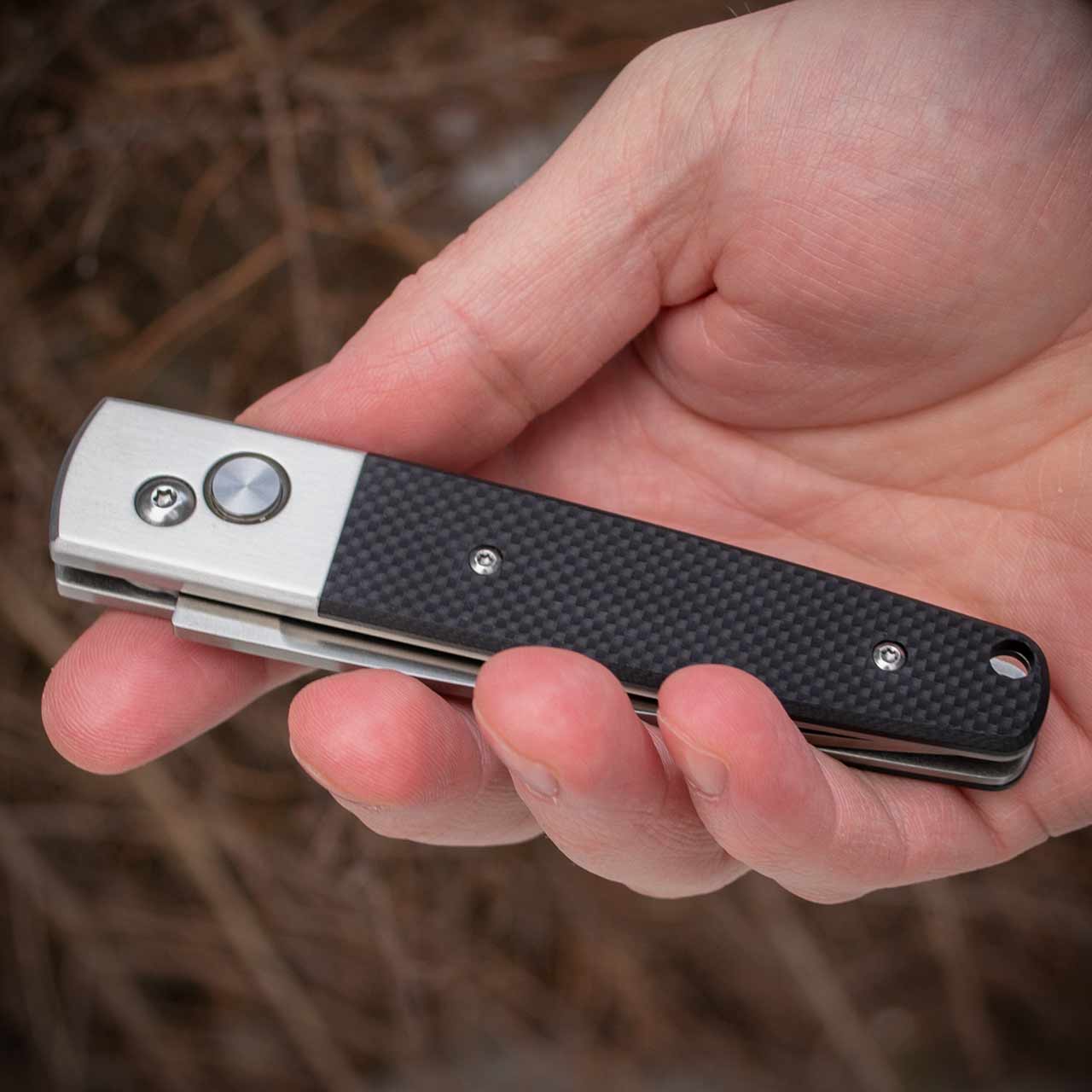 Ніж складний Ganzo G7211-BK — сталь 440C, рукоять G10 чорна