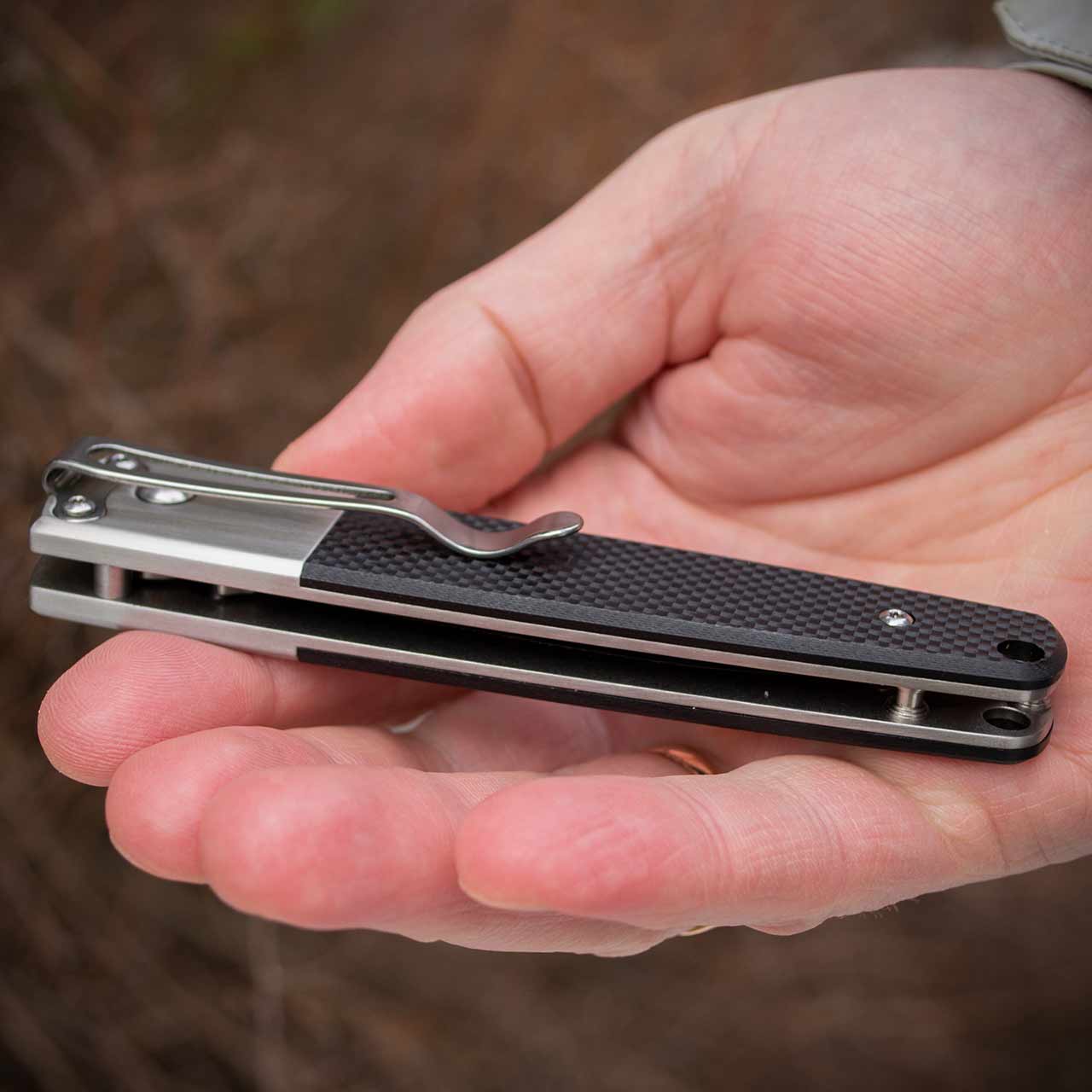 Ніж складний Ganzo G7211-BK — сталь 440C, рукоять G10 чорна