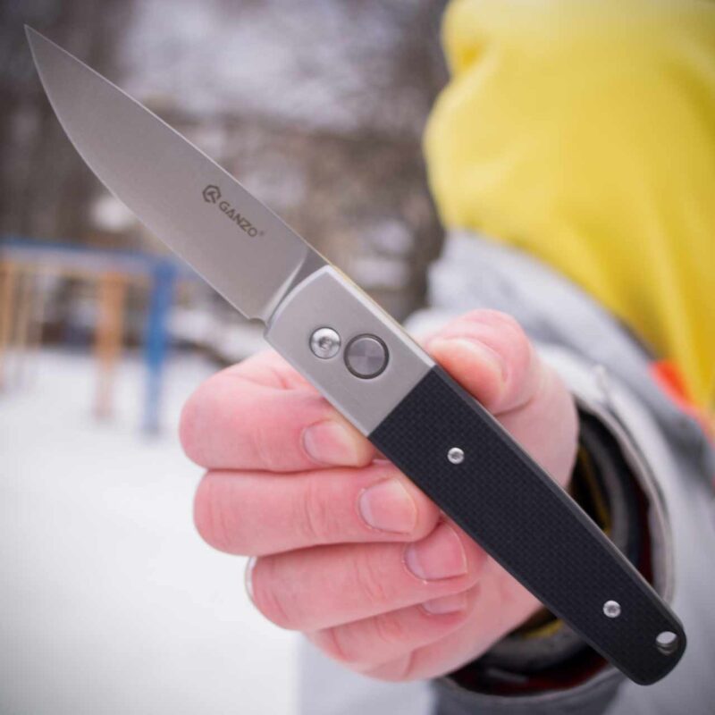 Ніж складний Ganzo G7211-BK — сталь 440C, рукоять G10 чорна