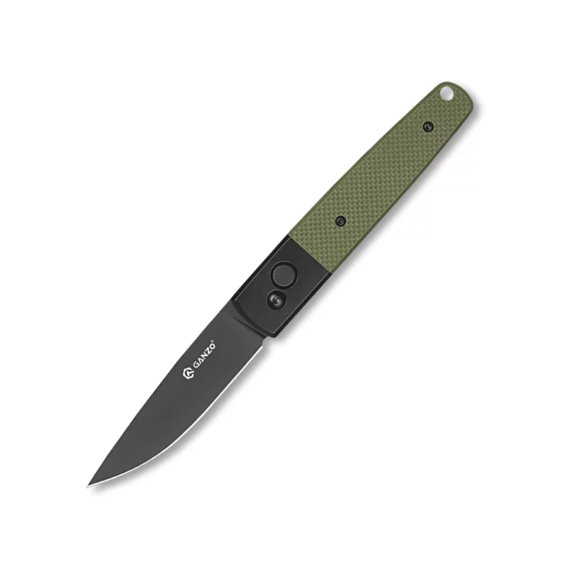 Ніж складний Ganzo G721B-GR — сталь 440C, чорний клинок, рукоять G10 зелена