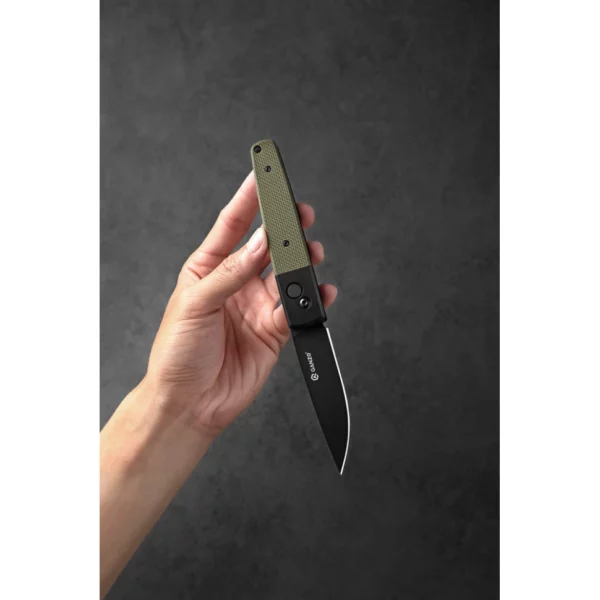 Ніж складний Ganzo G721B-GR — сталь 440C, чорний клинок, рукоять G10 зелена