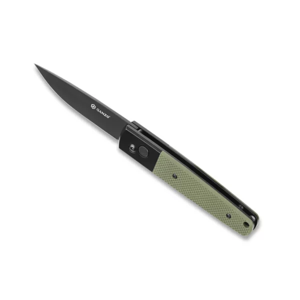 Ніж складний Ganzo G721B-GR — сталь 440C, чорний клинок, рукоять G10 зелена