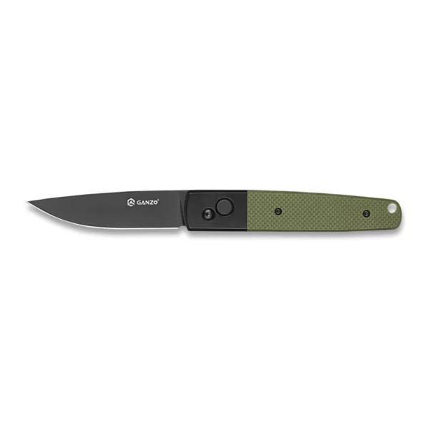 Ніж складний Ganzo G721B-GR — сталь 440C, чорний клинок, рукоять G10 зелена