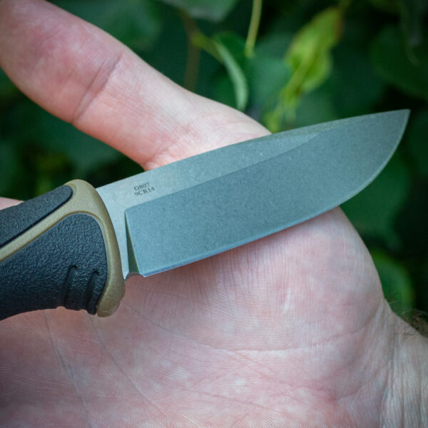 Ніж туристичний Ganzo G807-DY — сталь 8Cr14, з ножнами, бежевий колір