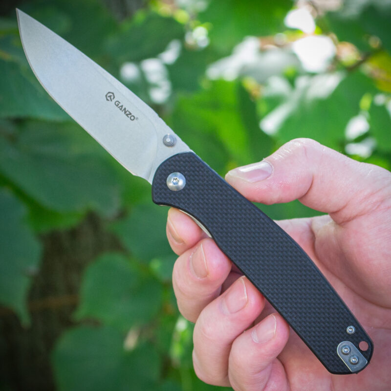 Складний ніж Ganzo G6804-BK — сталь 8Cr14MoV, чорна рукоять G10