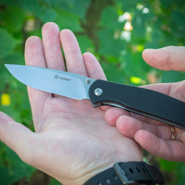 Складний ніж Ganzo G6804-BK — сталь 8Cr14MoV, чорна рукоять G10
