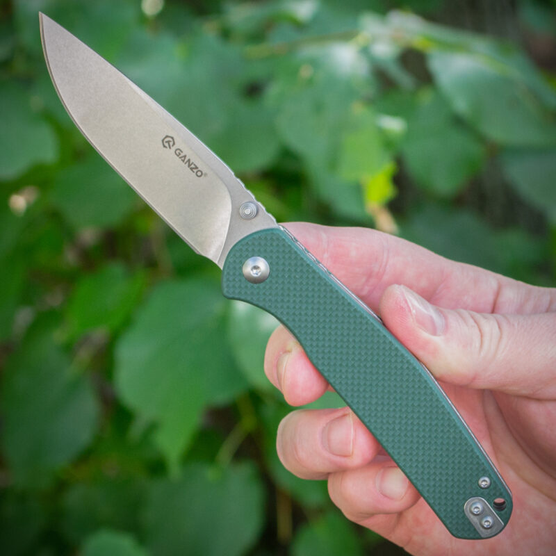 Складний ніж Ganzo G6804-GR — сталь 8Cr14MoV, зелена рукоять G10