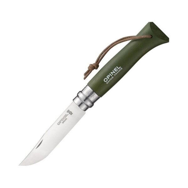 Складний ніж Opinel №8 Inox VRI Trekking, зелений, нержавіюча сталь, рукоять бук (001703), без упаковки