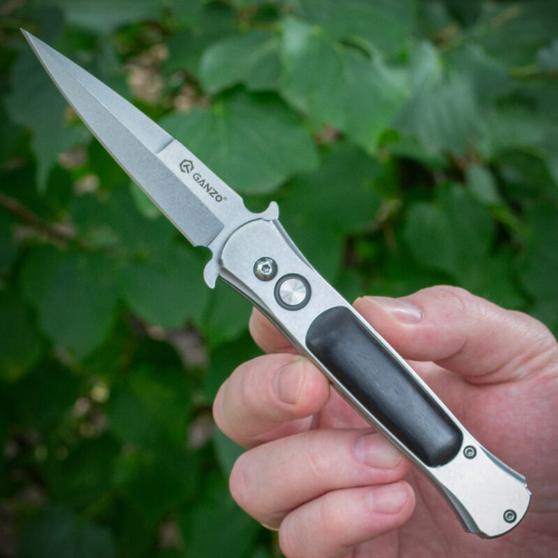 Ніж складаний Ganzo G707 — сталь 440C, рукоять дерево