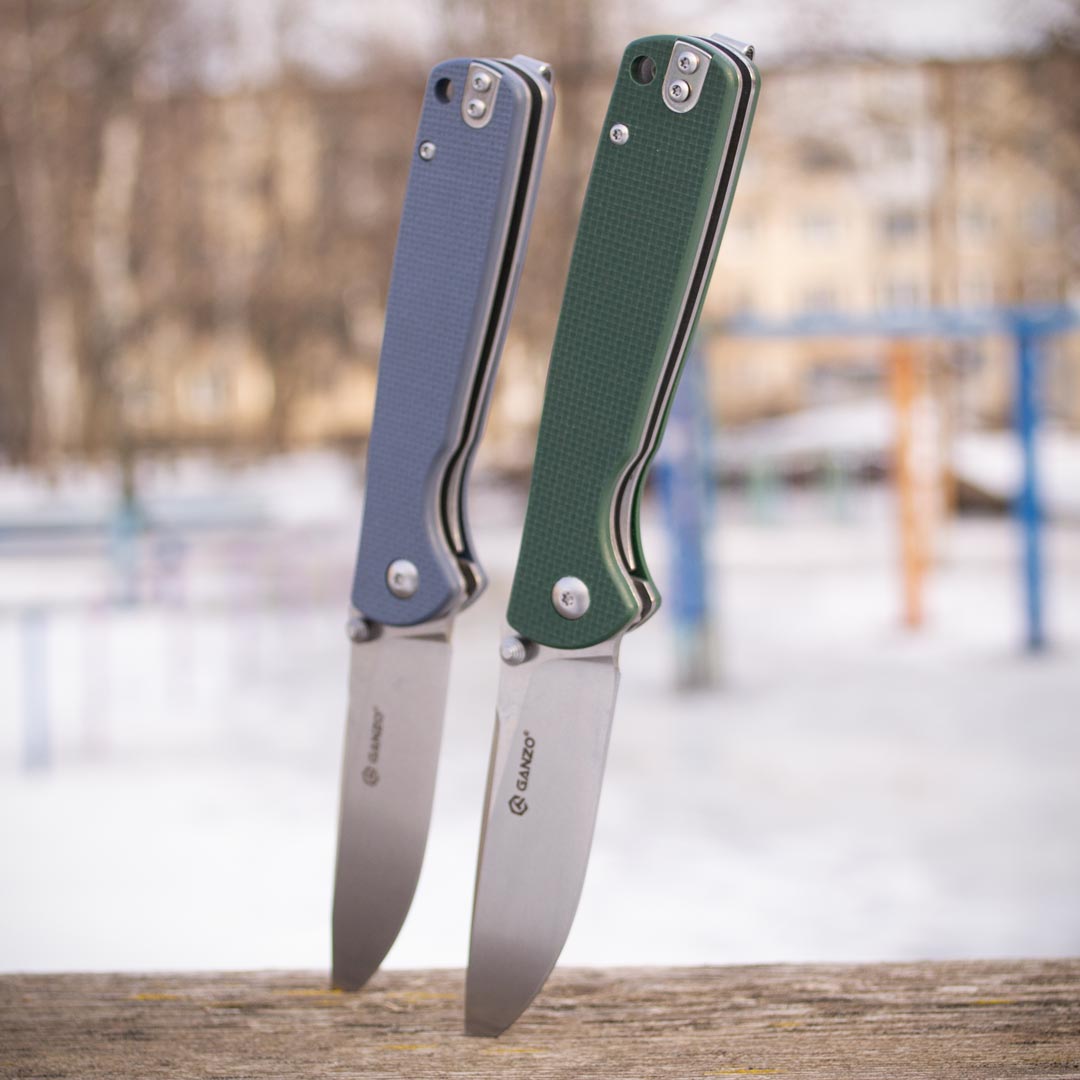 Ніж складний Ganzo G6805-GB — сталь 8Cr14MoV, зелена рукоять G10