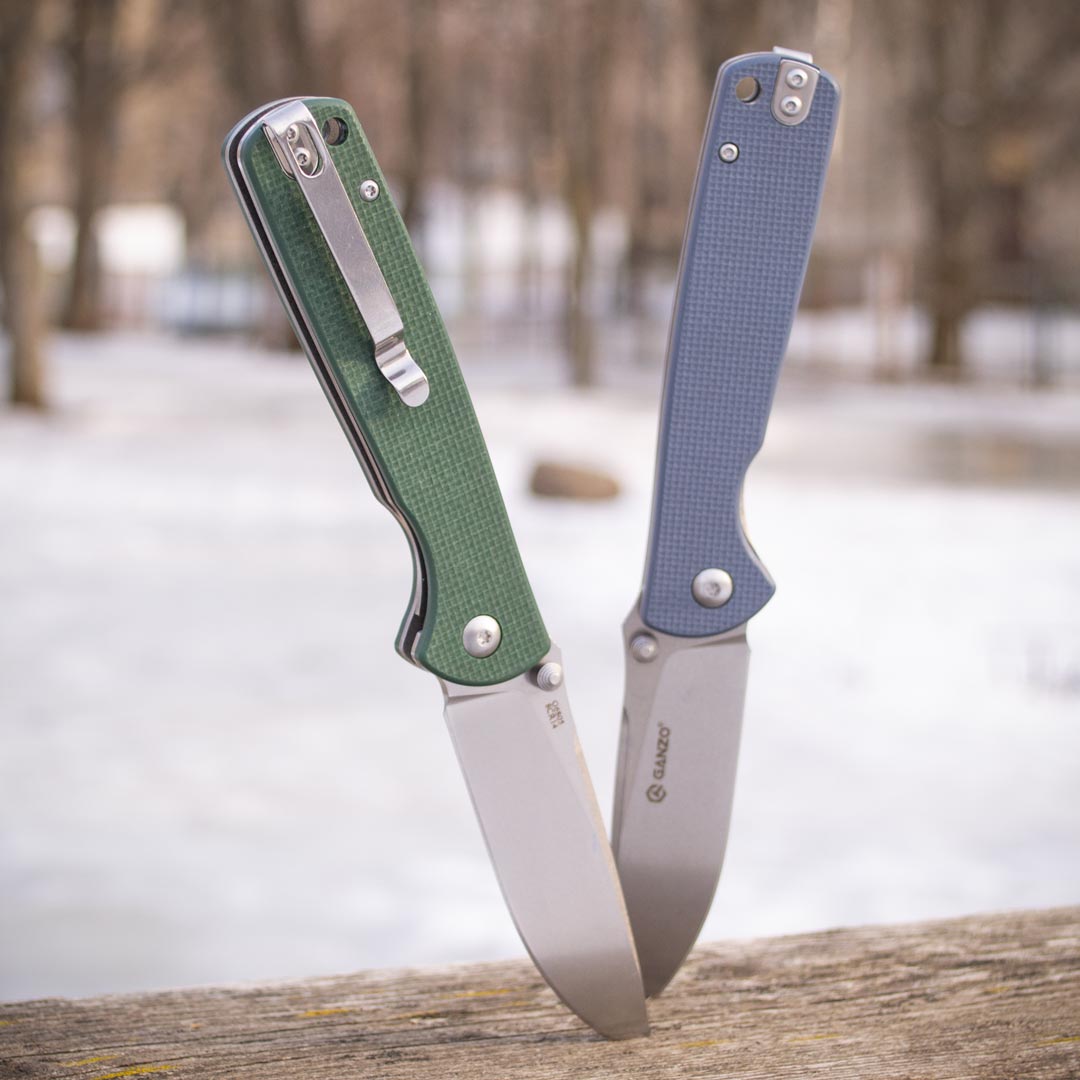 Ніж складний Ganzo G6805-GB — сталь 8Cr14MoV, зелена рукоять G10