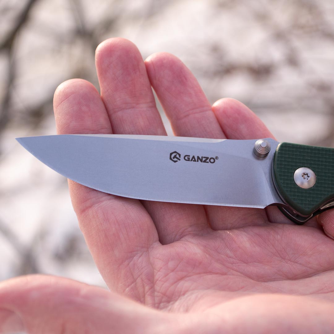 Ніж складний Ganzo G6805-GB — сталь 8Cr14MoV, зелена рукоять G10
