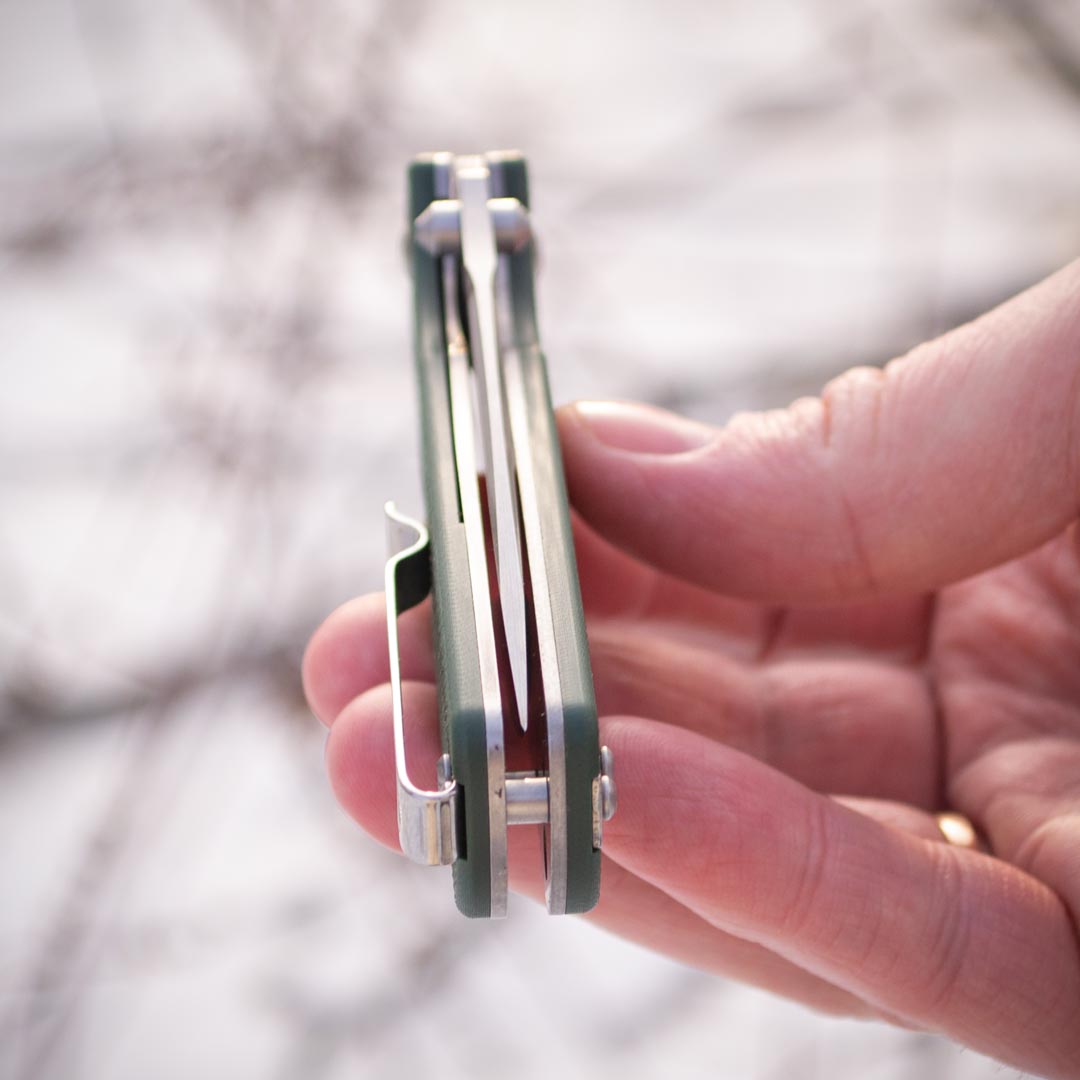 Ніж складний Ganzo G6805-GB — сталь 8Cr14MoV, зелена рукоять G10