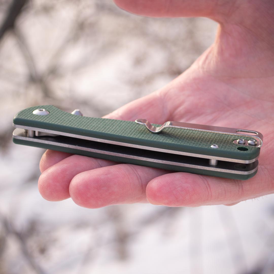 Ніж складний Ganzo G6805-GB — сталь 8Cr14MoV, зелена рукоять G10