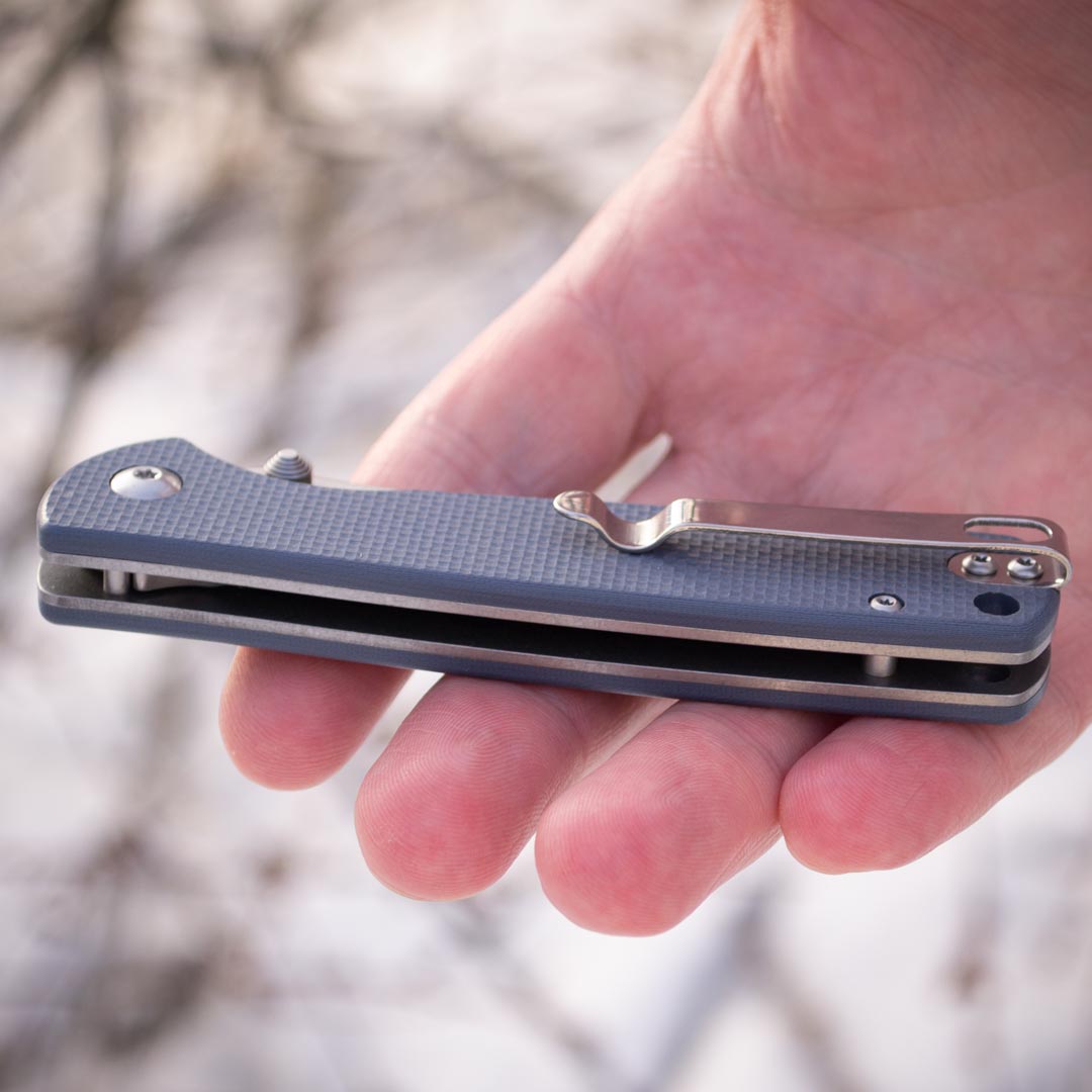 Ніж складний Ganzo G6805-GY — сталь 8Cr14MoV, сіра рукоять G10