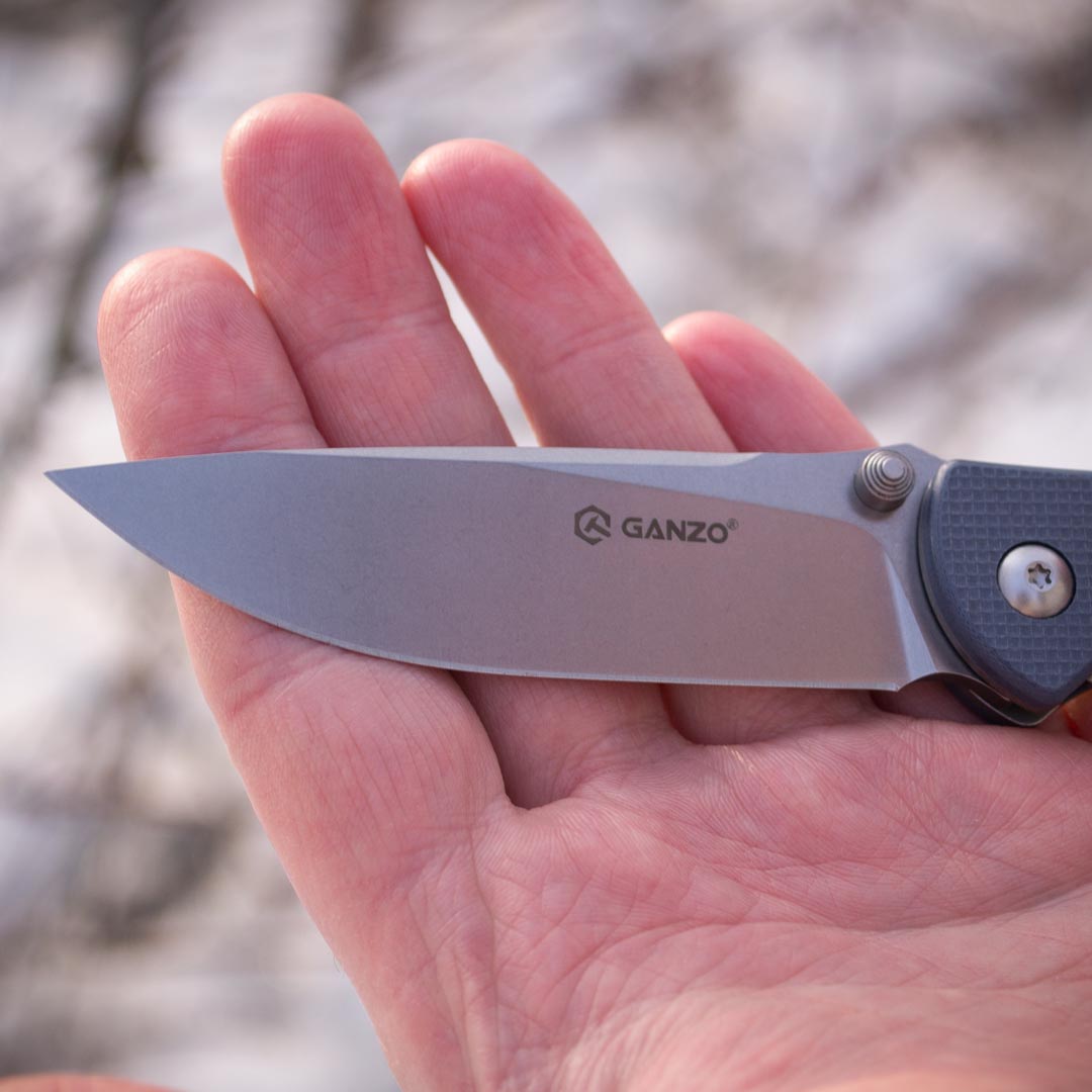 Ніж складний Ganzo G6805-GY — сталь 8Cr14MoV, сіра рукоять G10