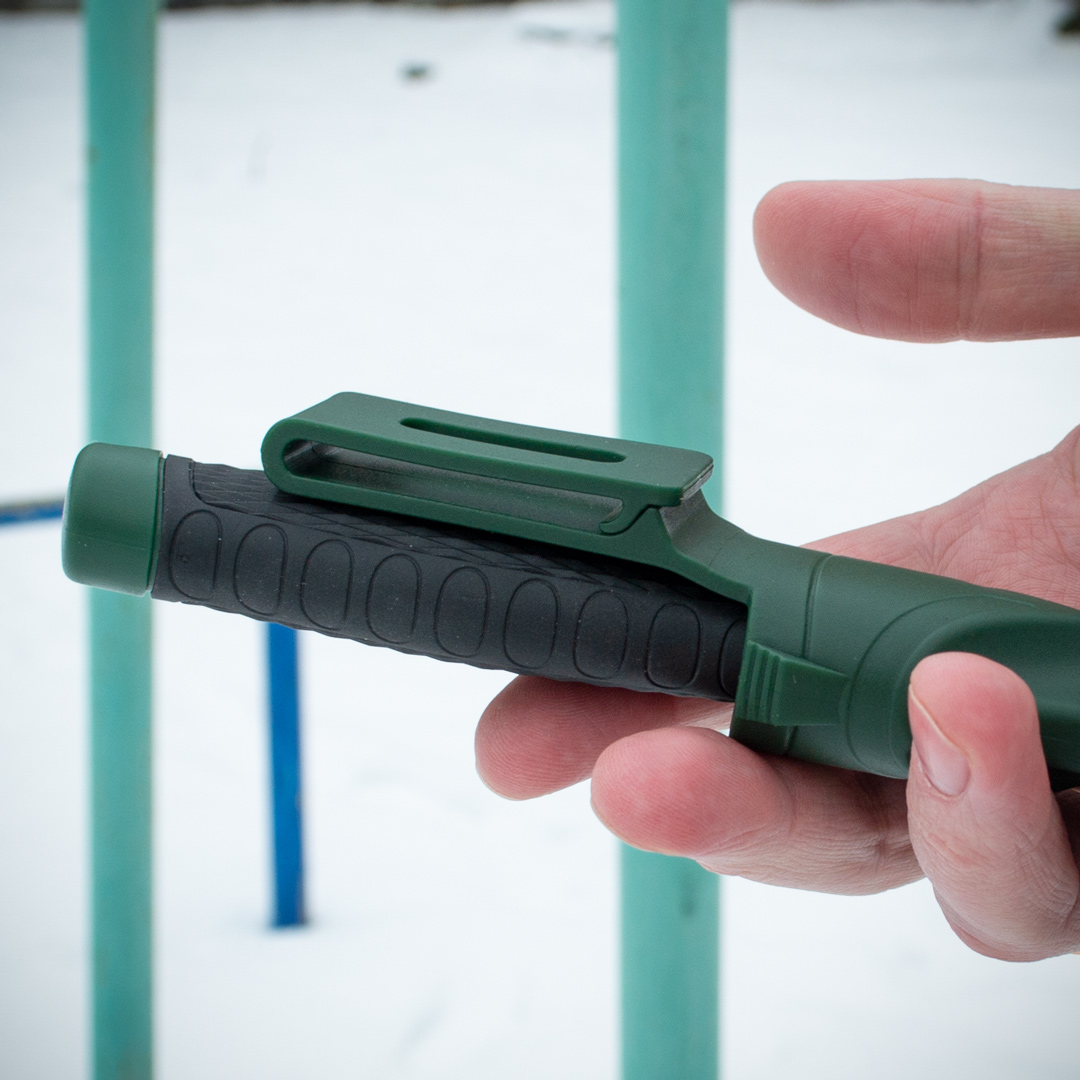 Ніж туристичний Ganzo G806-GB з фіксованим клинком, зелений, у пластиковому чохлі