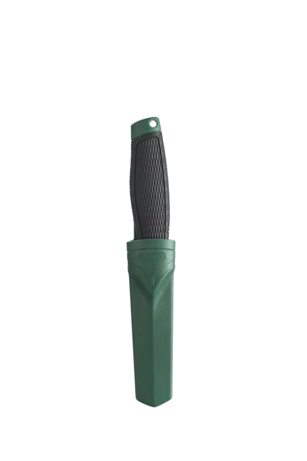 Ніж туристичний Ganzo G806-GB з фіксованим клинком, зелений, у пластиковому чохлі