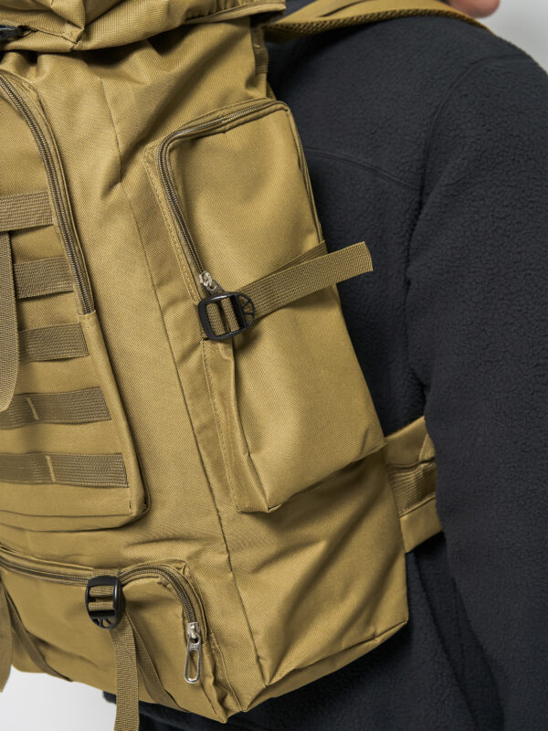 Туристичний рюкзак Tactic 70 л Coyote — армійський тактичний рюкзак із системою MOLLE