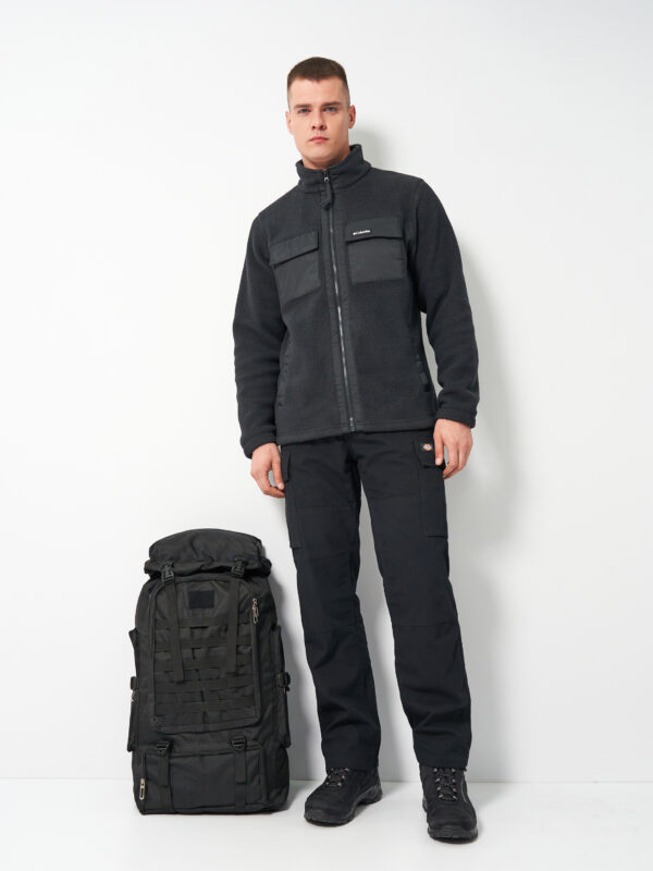 Туристичний рюкзак Tactic 70 л Black— армійський тактичний рюкзак із системою MOLLE
