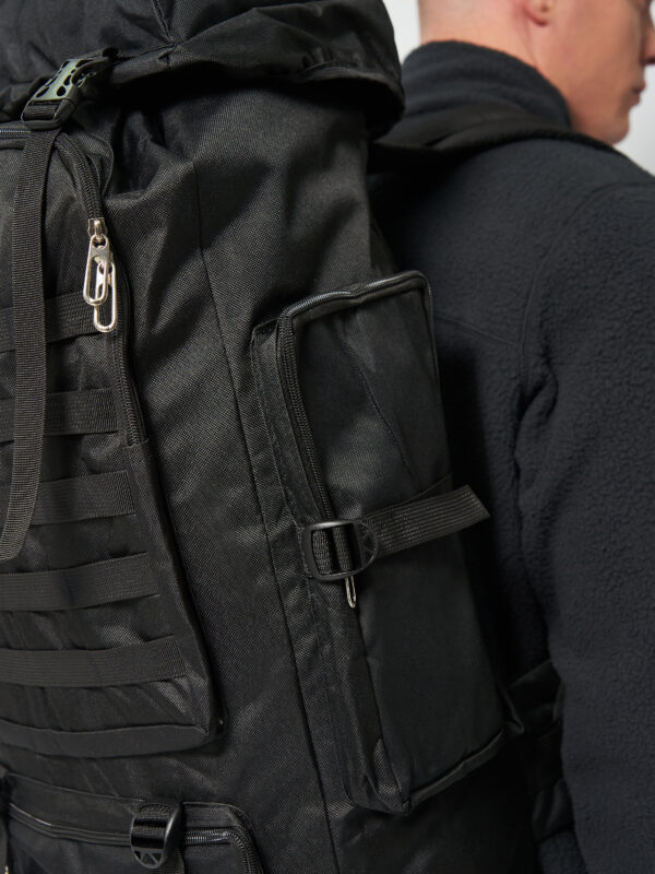 Туристичний рюкзак Tactic 70 л Black— армійський тактичний рюкзак із системою MOLLE