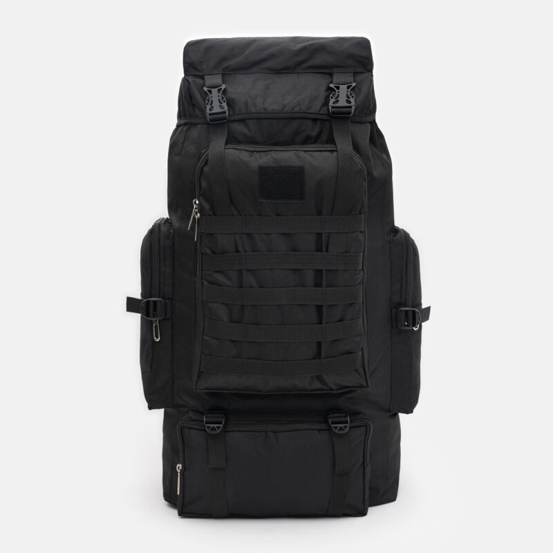 Туристичний рюкзак Tactic 70 л Black— армійський тактичний рюкзак із системою MOLLE